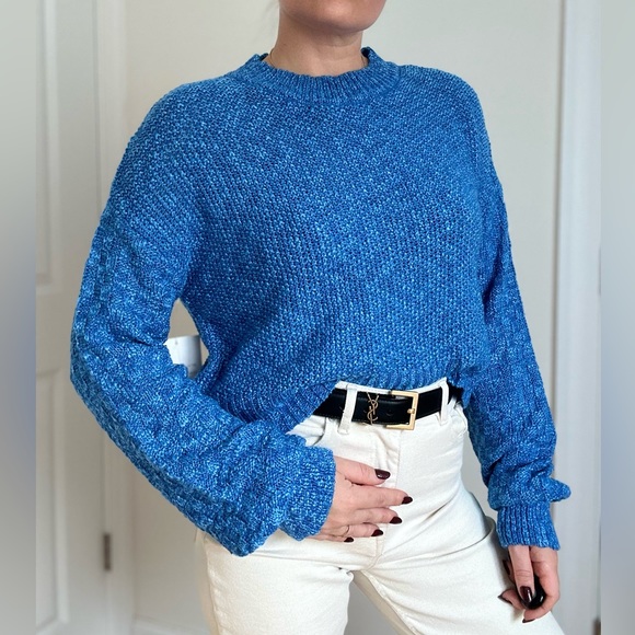 Chunky Slub Crew Neck Sweater - Picture 3 of 8